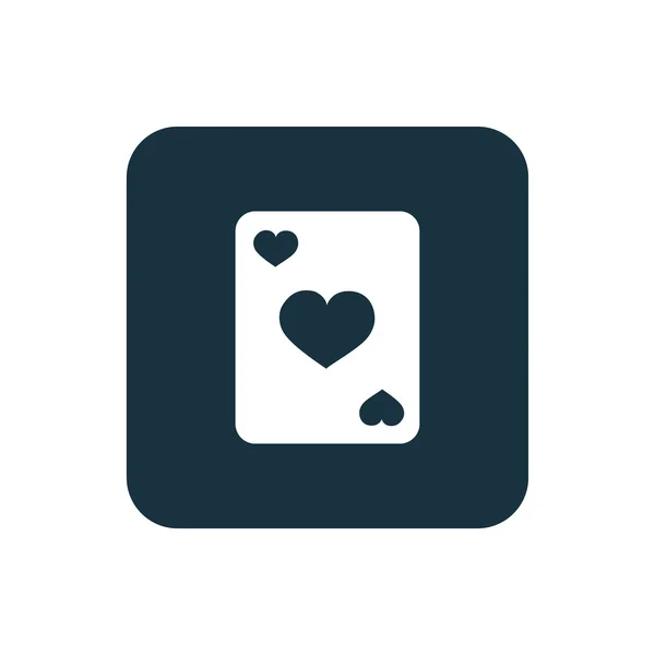 Poker-Ikone rundet Quadrate ab — Stockvektor