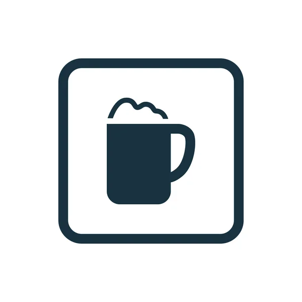 Ikona cappuccino zaokrąglone kwadraty przycisk — Wektor stockowy