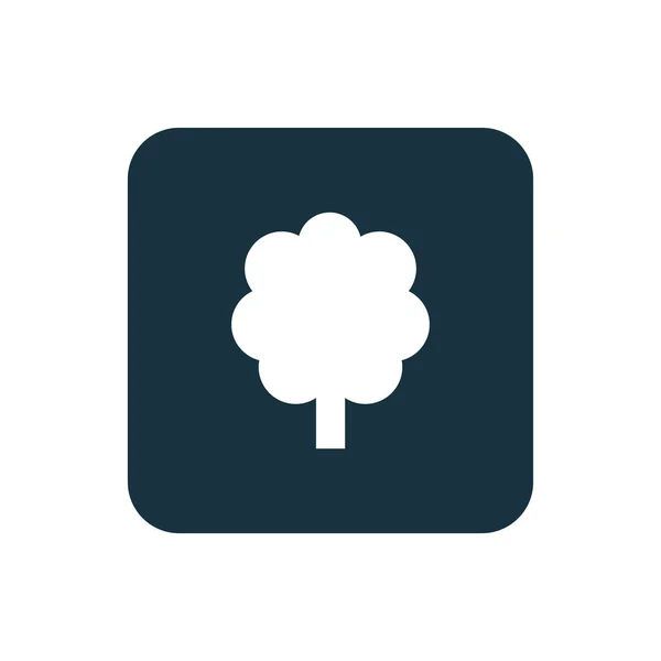 Icône de l'arbre Carrés arrondis butto — Image vectorielle