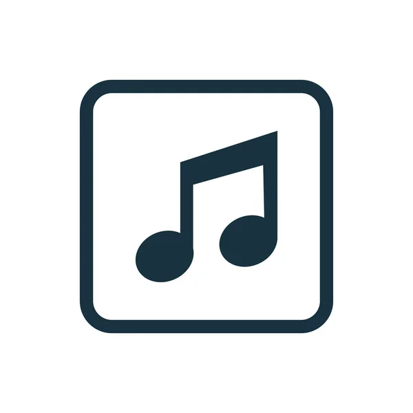 Muzyka ikona zaokrąglone kwadraty przycisk — Wektor stockowy