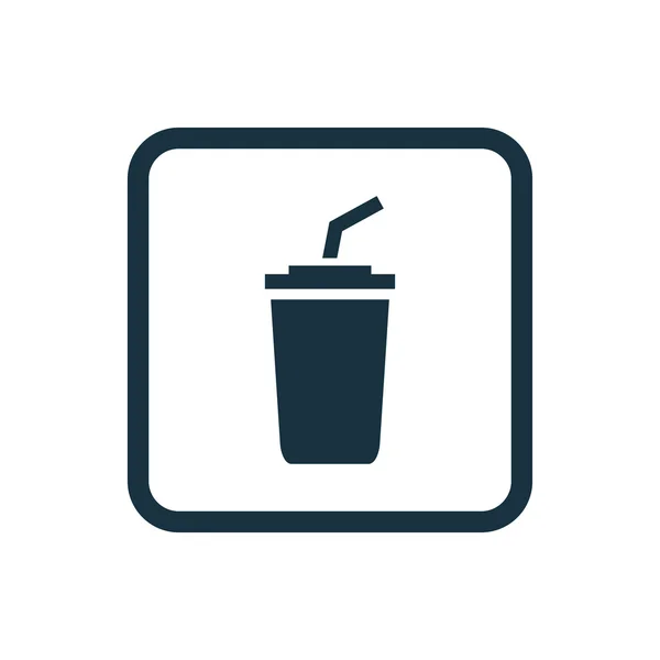 Icono de café Cuadrados redondeados butto — Vector de stock