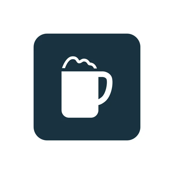 Capuchino icono Cuadrados redondeados butto — Vector de stock