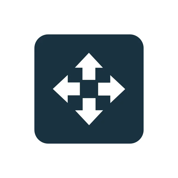 Mover ícone Quadrados arredondados botão — Vetor de Stock
