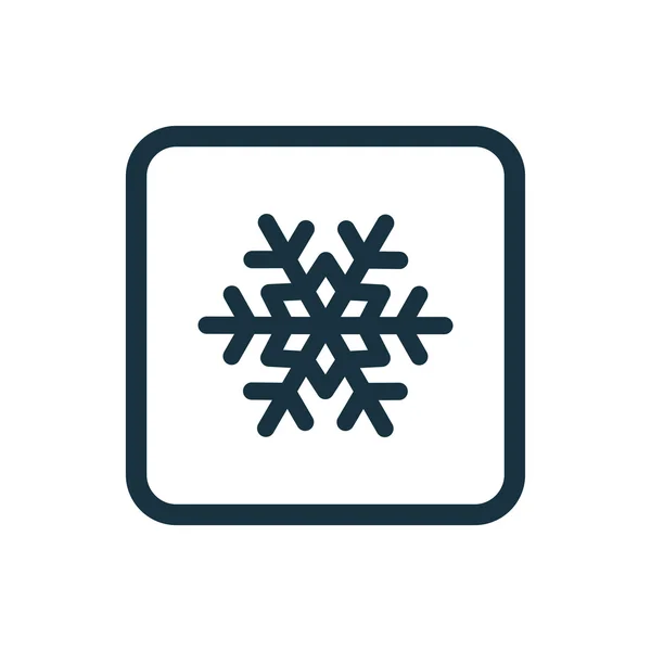 Snowflake icon Rounded squares butto — Stock Vector