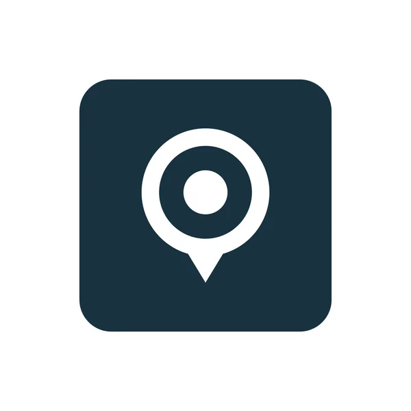 Map pin icon Carrés arrondis butto — Image vectorielle