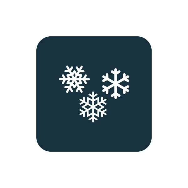 Snowflakes icon Rounded squares button — Stock Vector