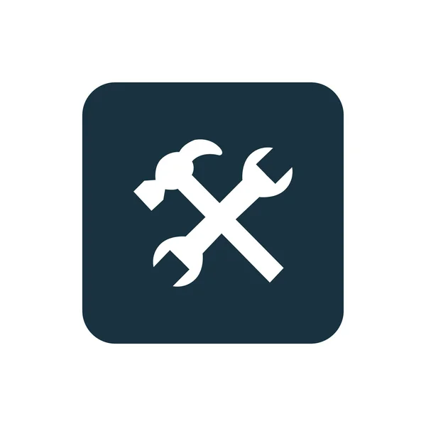 Javítás ikon lekerekített négyzet gomb — Stock Vector
