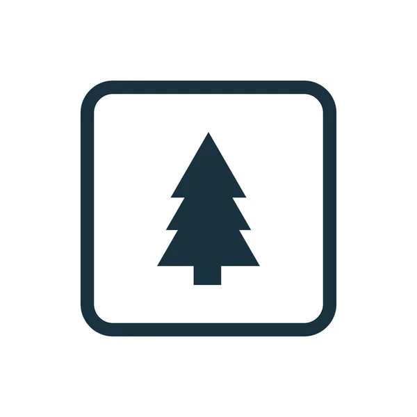 Tannenbaum-Symbol abgerundete Quadrate — Stockvektor