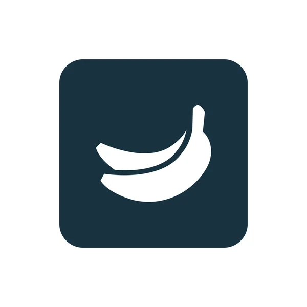 Banaan pictogram afgeronde pleinen knop — Stockvector