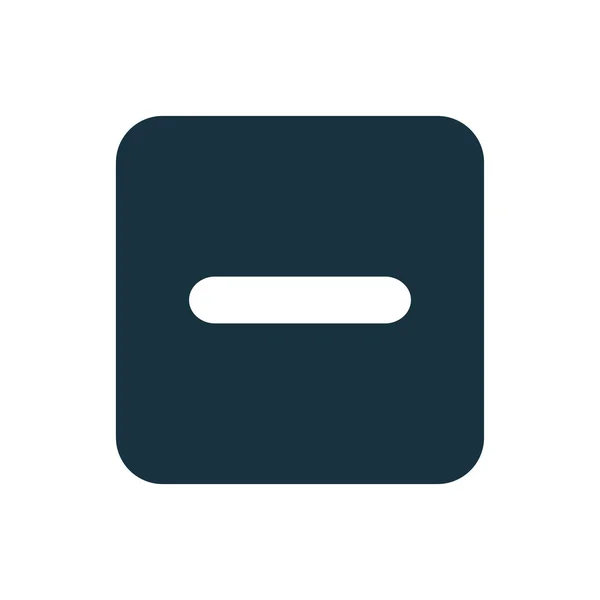 Menos ícone Quadrados arredondados botão — Vetor de Stock