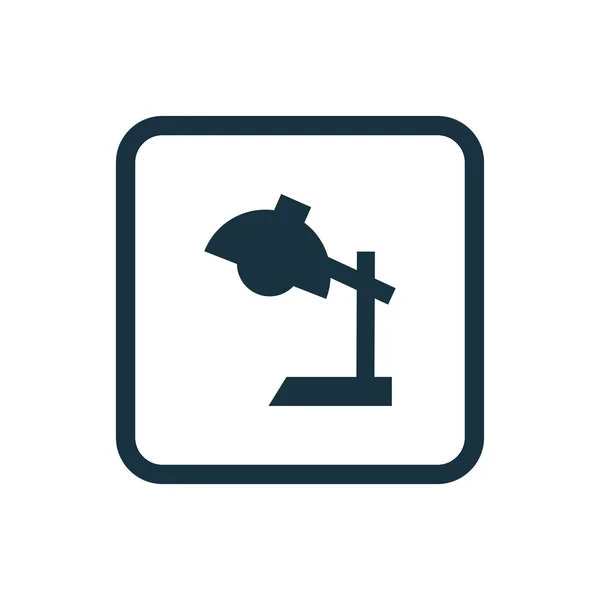 Leeslamp pictogram afgeronde pleinen knop — Stockvector