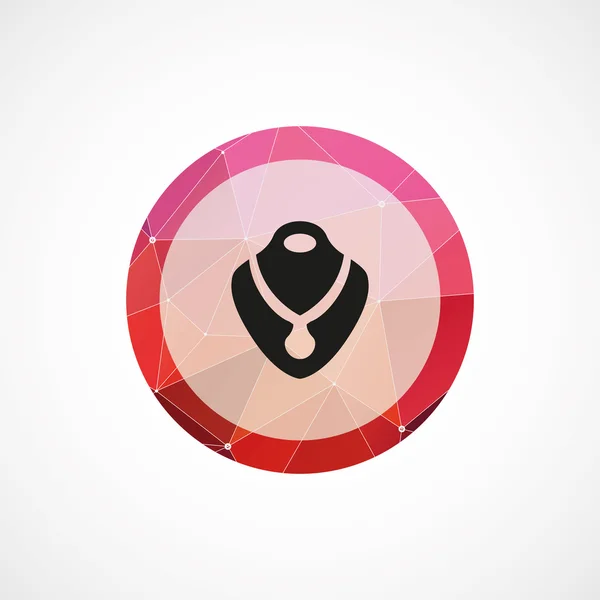 Collar círculo rosa triángulo fondo ico — Vector de stock
