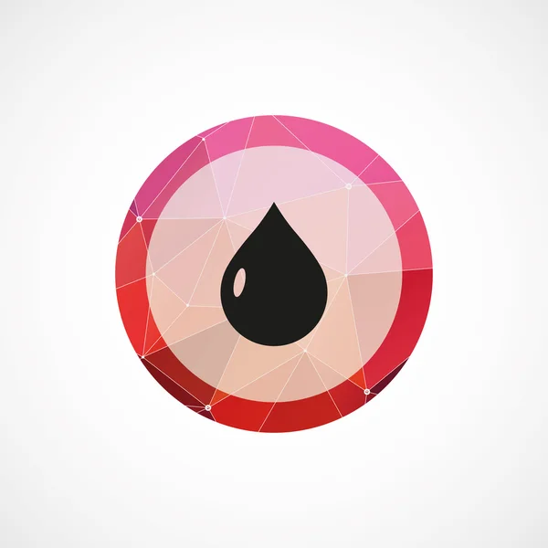 Goutte cercle rose triangle fond ico — Image vectorielle