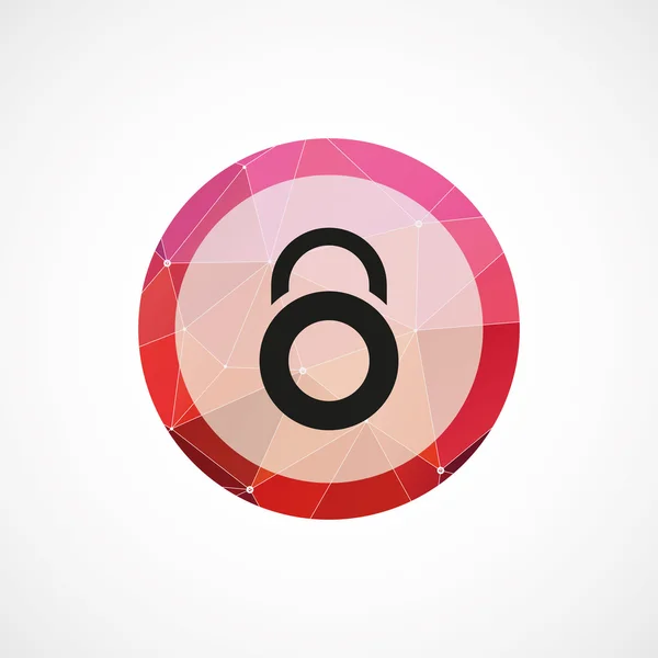 Bloqueo círculo rosa triángulo fondo ico — Vector de stock
