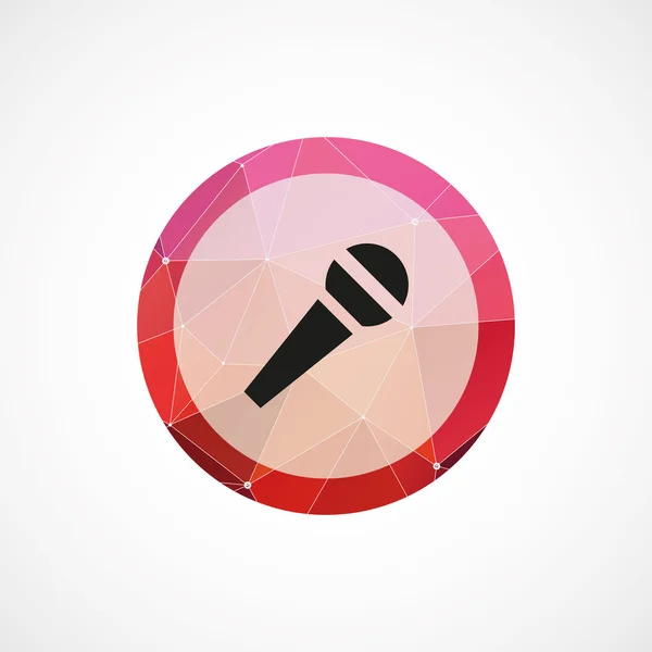Micrófono círculo rosa triángulo fondo ico — Archivo Imágenes Vectoriales