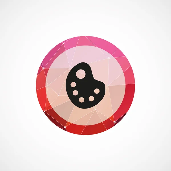 Schilder palet cirkel roze driehoek achtergrond ico — Stockvector
