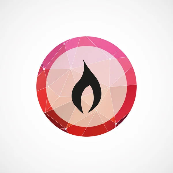 Fuego círculo rosa triángulo fondo ico — Archivo Imágenes Vectoriales