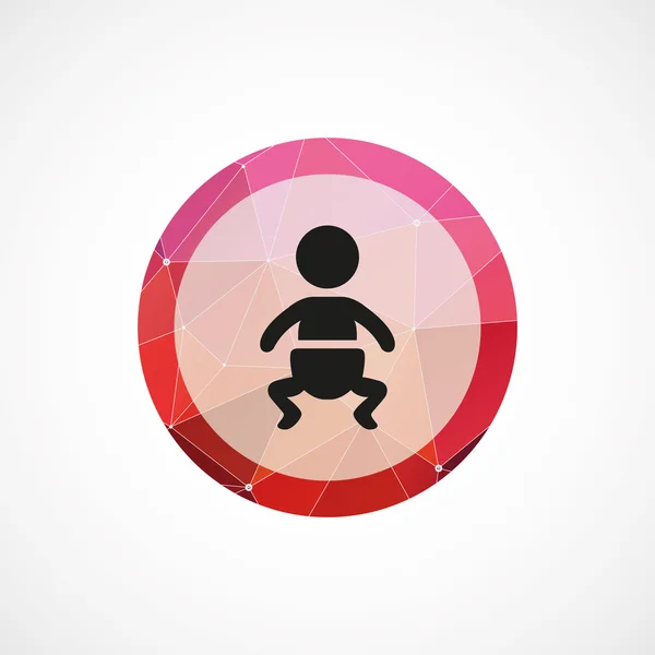 Babykreis rosa Dreieck Hintergrund ico — Stockvektor