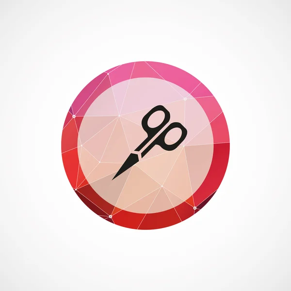 Tesoura círculo rosa triângulo fundo ico — Vetor de Stock