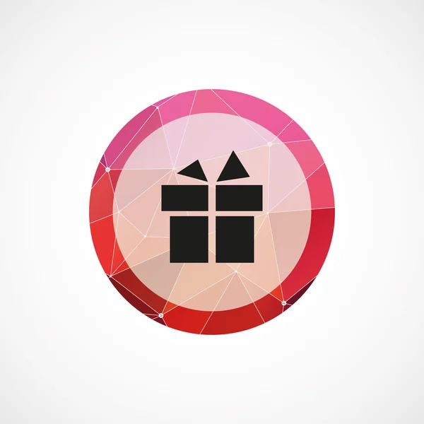 Geschenk Kreis rosa Dreieck Hintergrund ico — Stockvektor