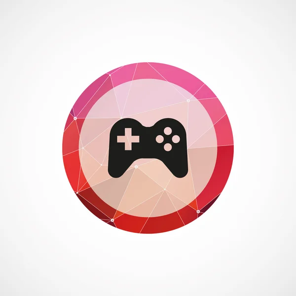 Joystick círculo rosa triángulo fondo ico — Vector de stock