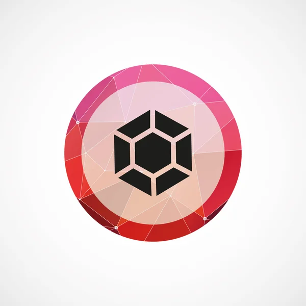 Círculo de diamantes rosa triángulo fondo ico — Vector de stock