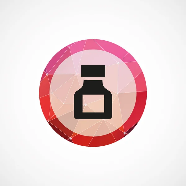 Drugs cirkel roze driehoek achtergrond ico — Stockvector
