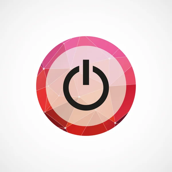 Poder círculo rosa triángulo fondo ico — Vector de stock