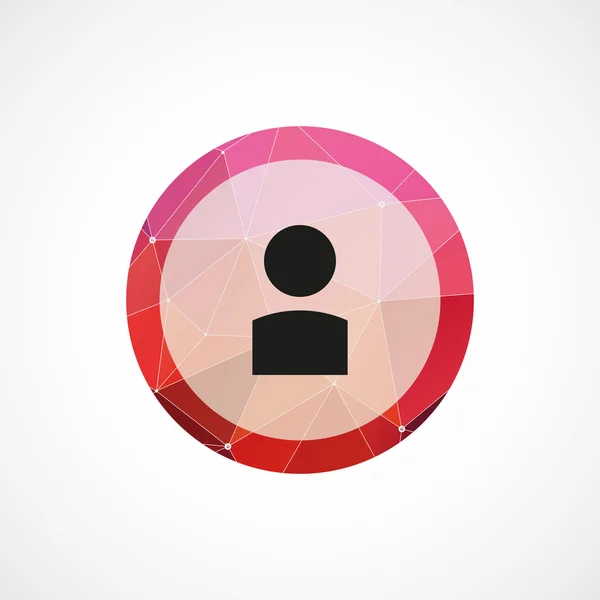 Perfil círculo rosa triángulo fondo ico — Vector de stock
