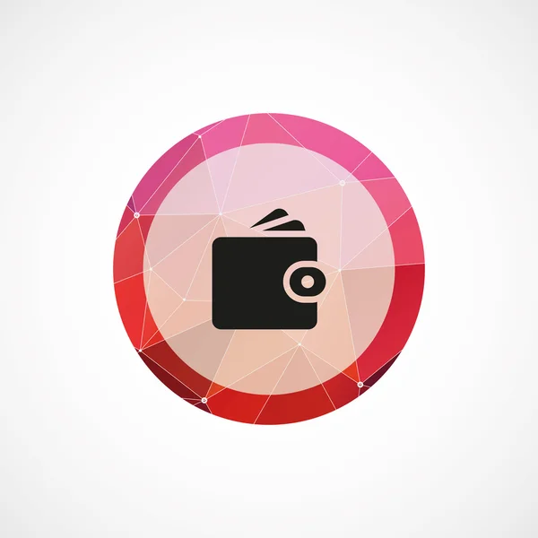 Brieftasche Kreis rosa Dreieck Hintergrund ico — Stockvektor