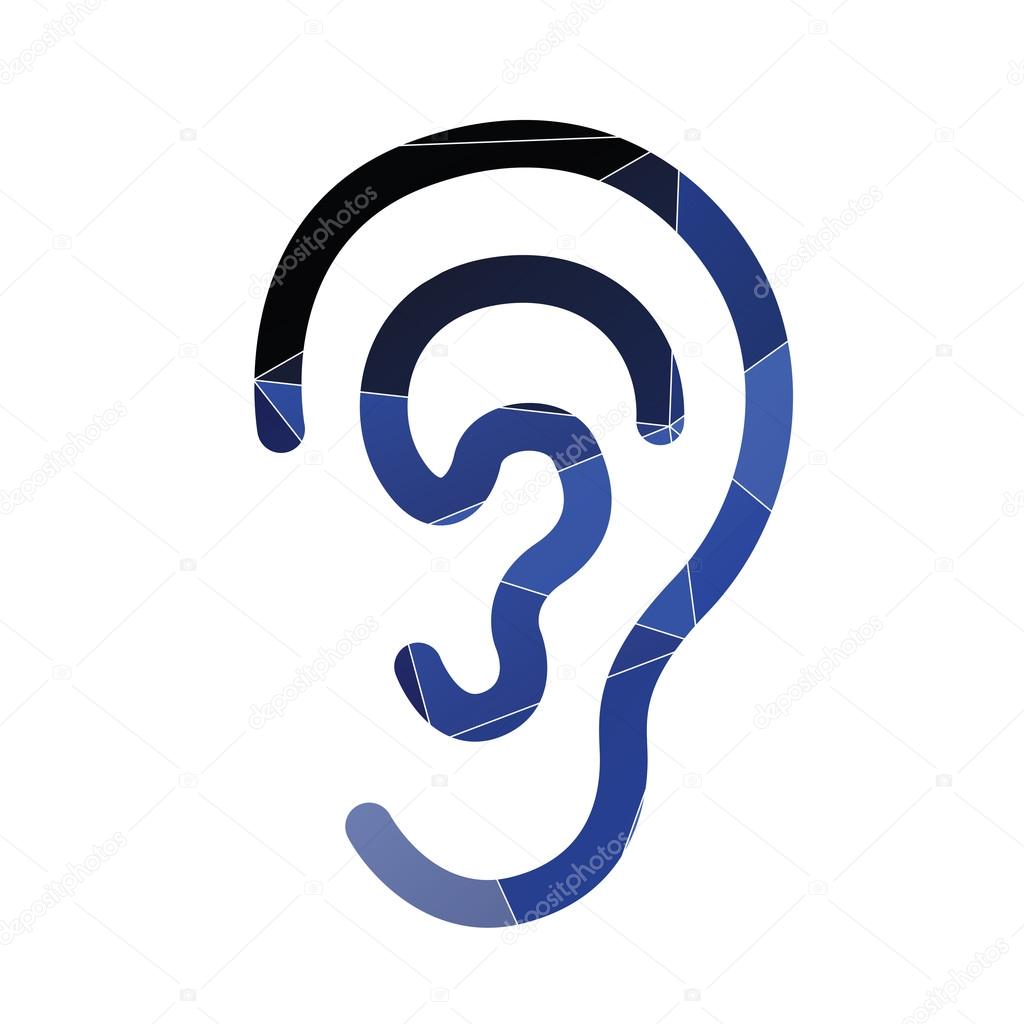 ear icon Abstract Triangle background