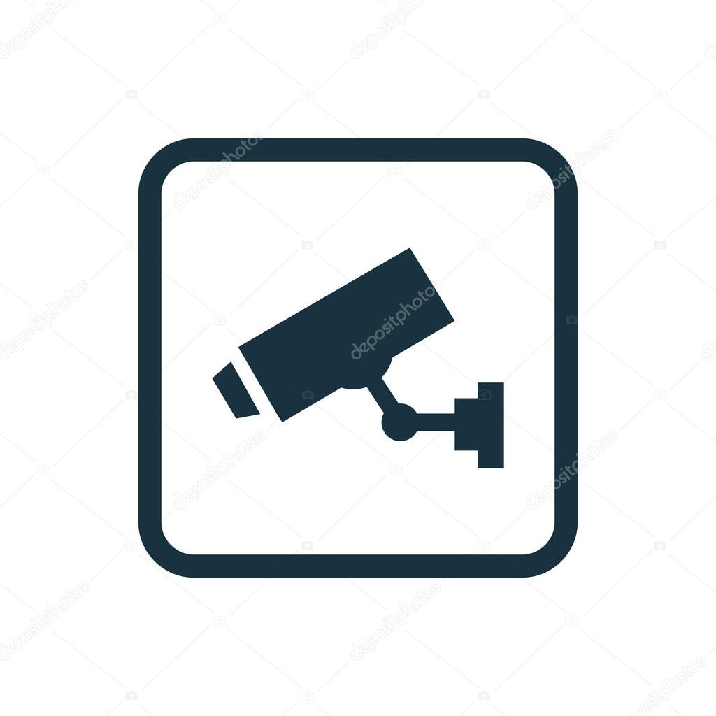 security camera icon Rounded squares button
