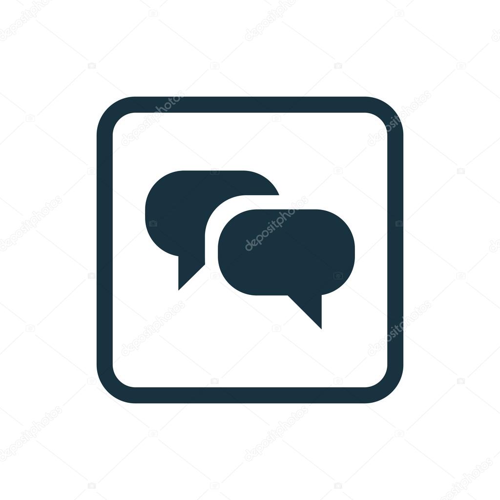 Conversation icon Rounded squares butto