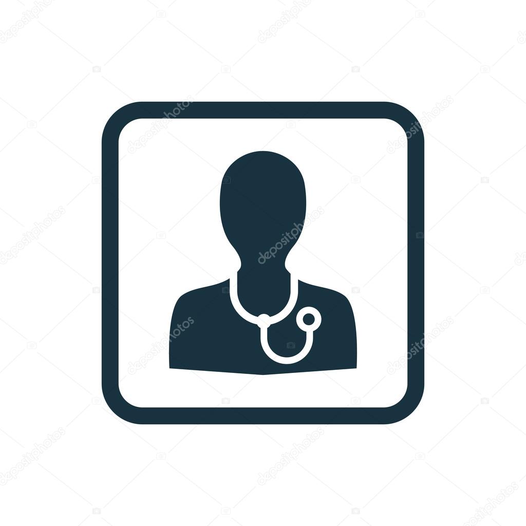 doctor icon Rounded squares button
