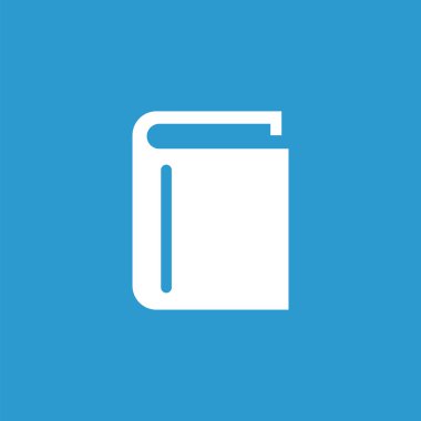 kitap simgesini, izole, mavi adam üzerinde beyaz