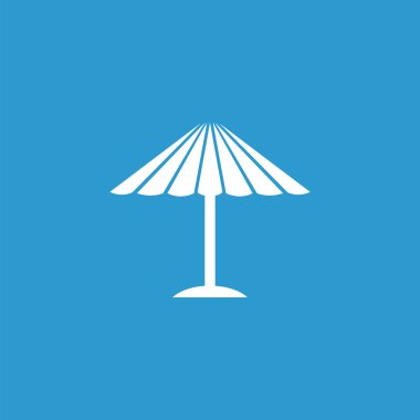 şemsiye maske simgesi, izole, mavi adam üzerinde beyaz