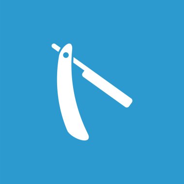 ustura simgesi, izole, mavi adam üzerinde beyaz