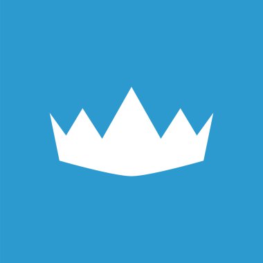 taç simgesi, izole, mavi adam üzerinde beyaz