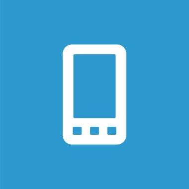 hareket eden telefon simgesi, izole, mavi adam üzerinde beyaz