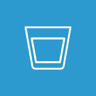 votka anahat simgesini, izole, mavi adam üzerinde beyaz