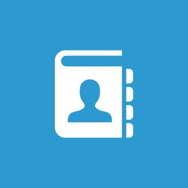 kitap simgesini, izole, mavi adam üzerinde beyaz başvurun