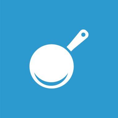 Pan simgesi, izole, mavi adam üzerinde beyaz