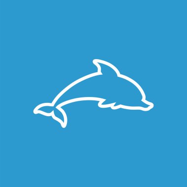 Yunus anahat simgesini, izole, mavi adam üzerinde beyaz