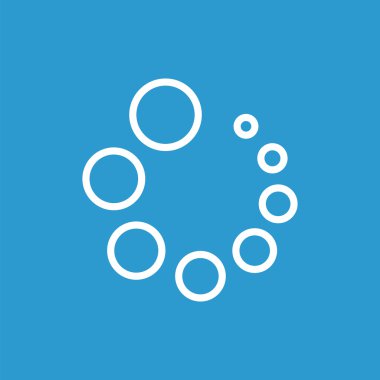 Anahat simgesini, izole, beyaz mavi adam üzerinde yükleme