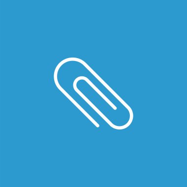 küçük anahat simgesini, izole, mavi adam üzerinde beyaz