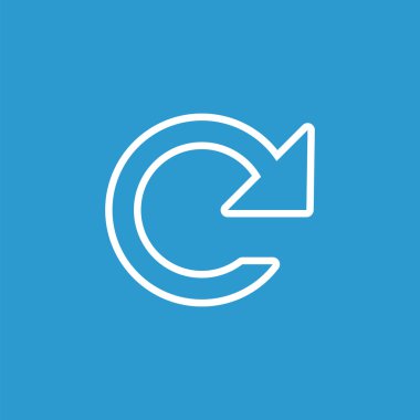 Anahat simgesini, izole, beyaz mavi adam üzerinde yeniden