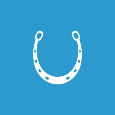 At nalı simgesi, izole, mavi adam üzerinde beyaz