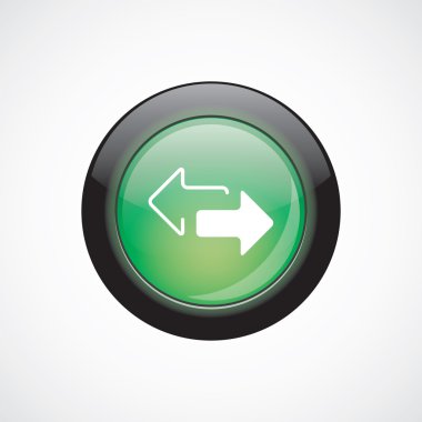 ok cam işareti simgesi yeşil parlak düğmesini