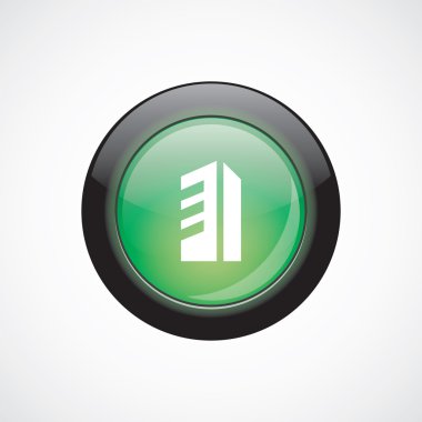 cam işareti simgesi yeşil parlak düğme oluşturma