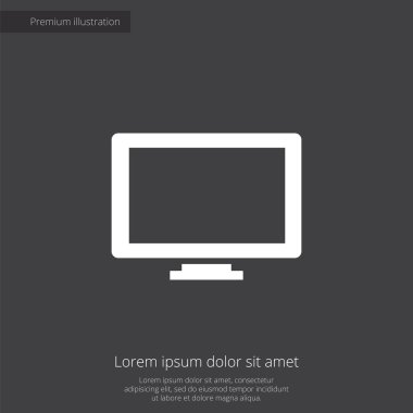 TV premium illüstrasyon simge